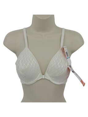 Warners 34C Bra Frankly Fabulous Underwire Front Closure Diamond White NEW NWT